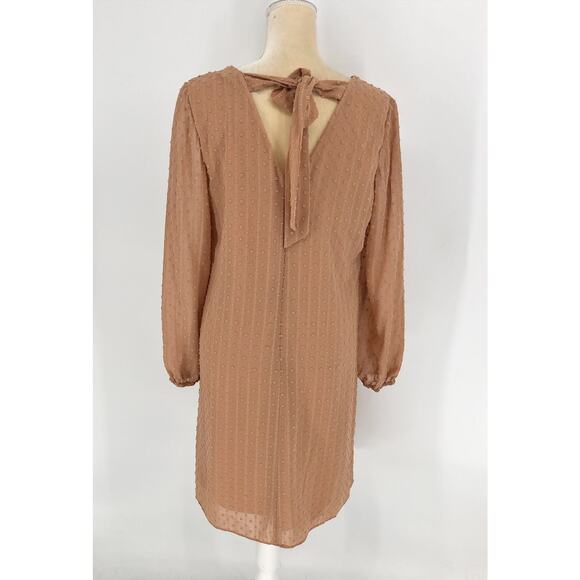 INC INTERNATIONAL CONCEPTS Shift Dress Medium Tan Beige Long Sleeve NWOT - Picture 6 of 12